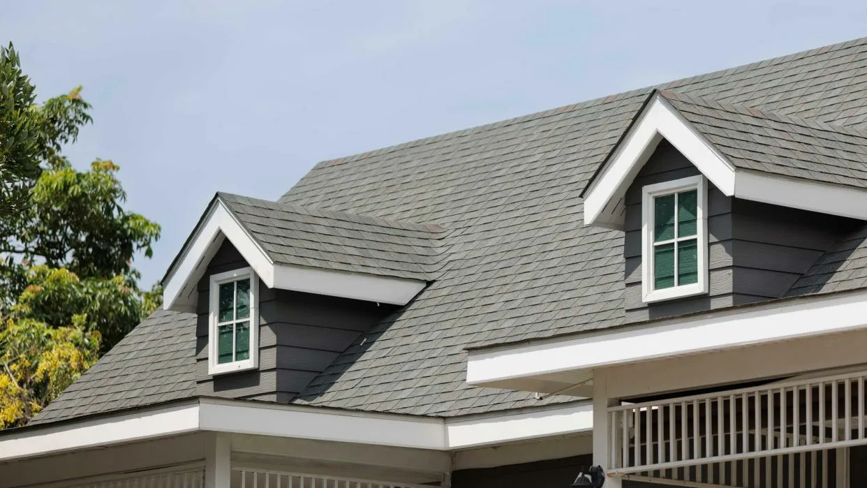 A beautiful home with a new roof